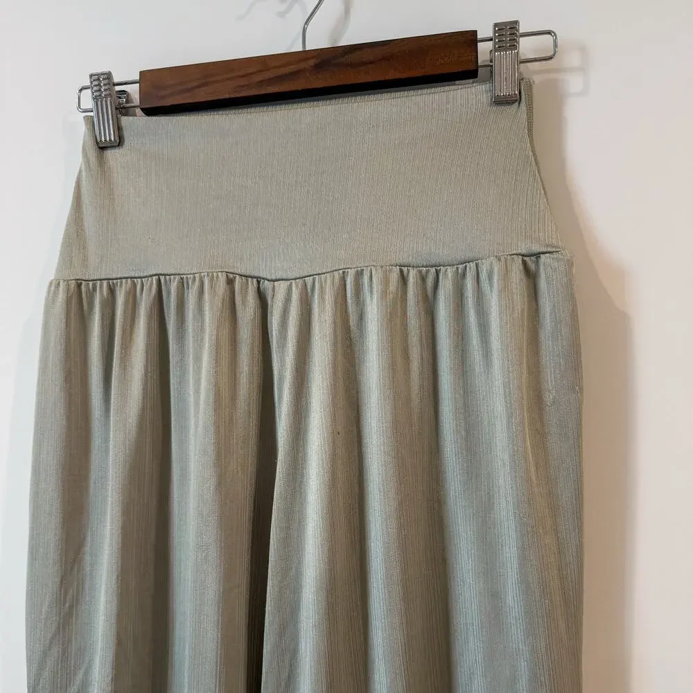NAMA Liquid Genie Pant Emerald Green Satin Trousers Sz S - Picture 3 of 5